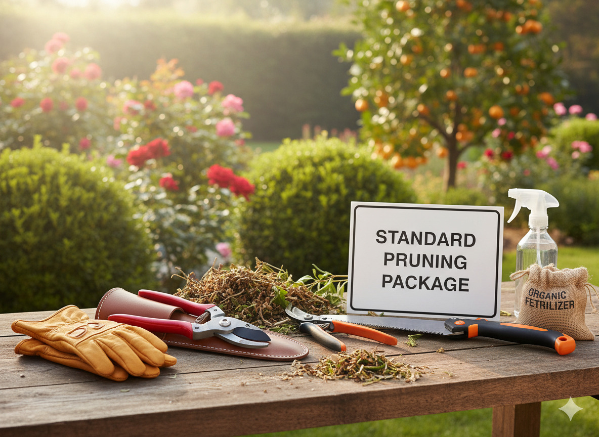 Complete shrub care and trimming service